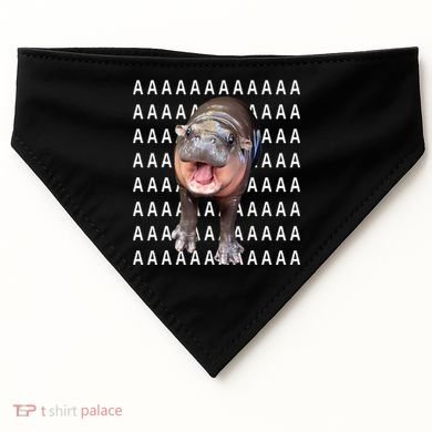 Baby Hippo Moo Deng USA-Made Doggie Bandana