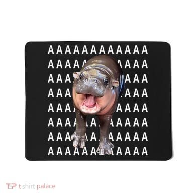 Baby Hippo Moo Deng Mousepad