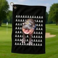 Baby Hippo Moo Deng Golf Towel thumb 1