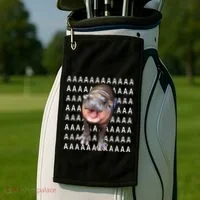 Baby Hippo Moo Deng Golf Towel thumb 2