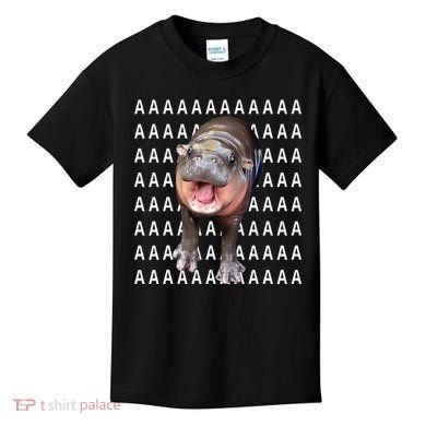 Baby Hippo Moo Deng Kids T-Shirt