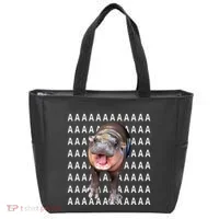 Baby Hippo Moo Deng Tote Bag thumb 0