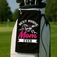 Best Horse Mom Ever Mother Horseback Riding Mother's Day Gift Golf Towel thumb 2