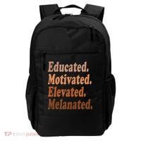 Black History Month Educated Motivated Elevated Melanated Backpack thumb 0