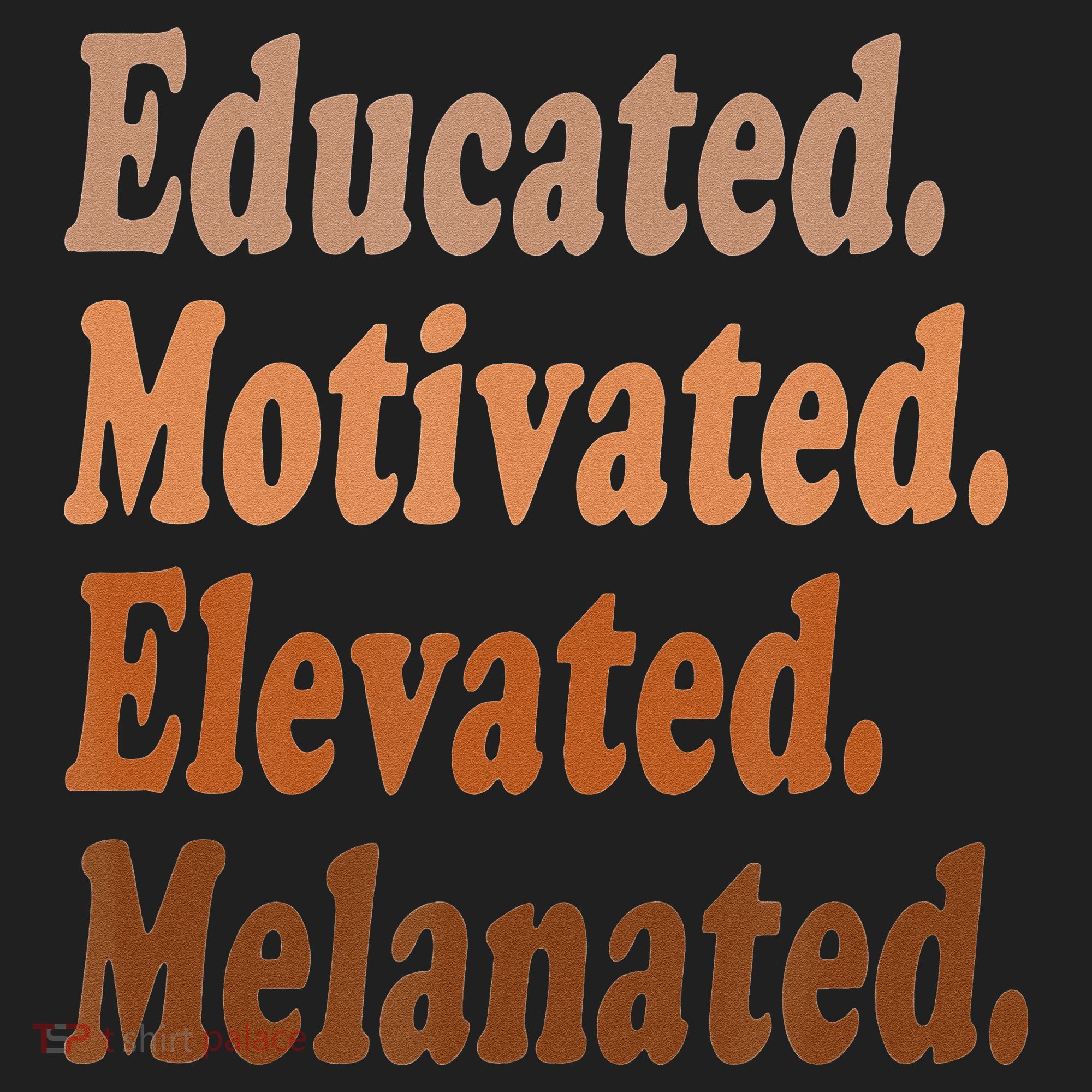 Black History Month Educated Motivated Elevated Melanated Beanie