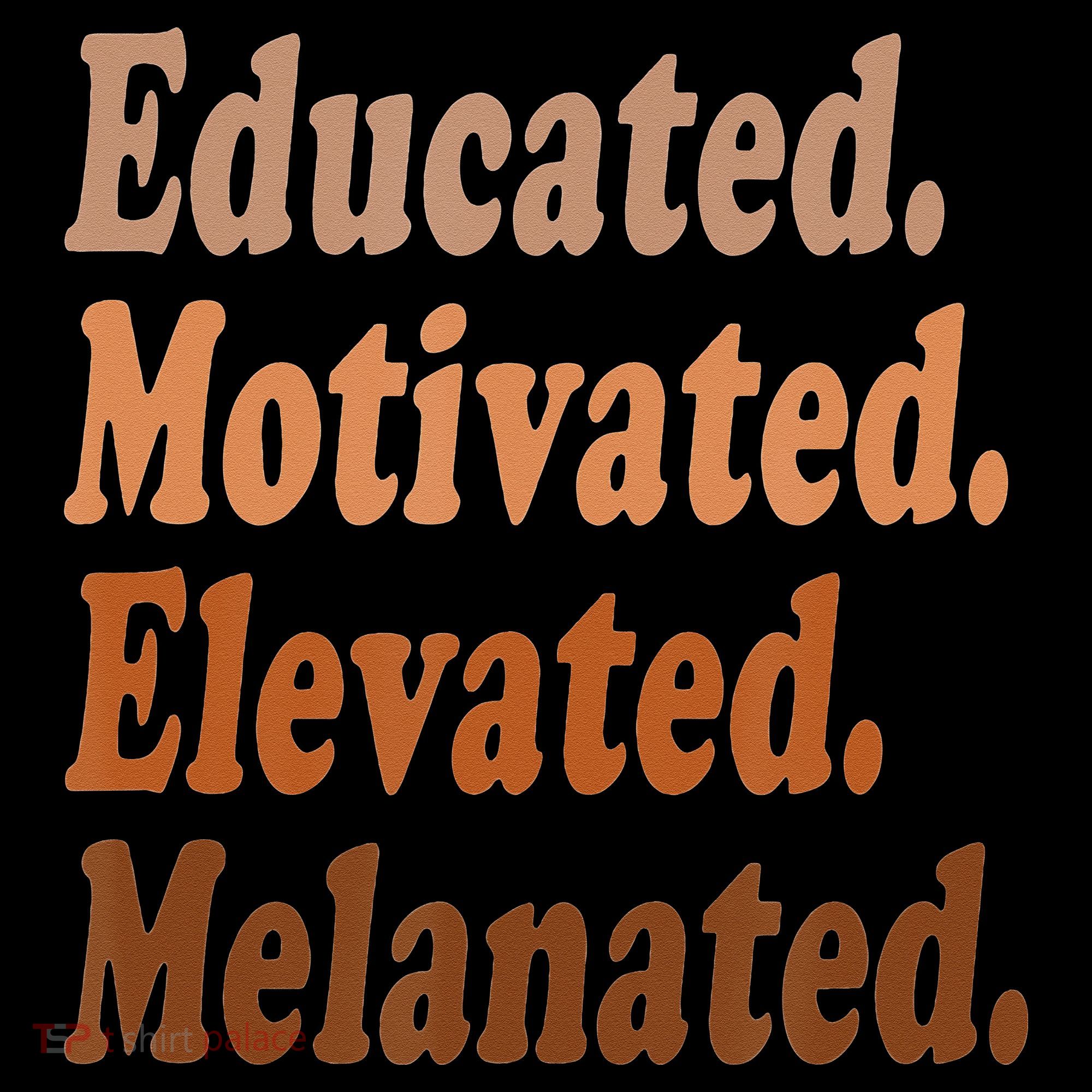 Black History Month Educated Motivated Elevated Melanated Coaster