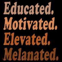 Black History Month Educated Motivated Elevated Melanated Ornament thumb 1