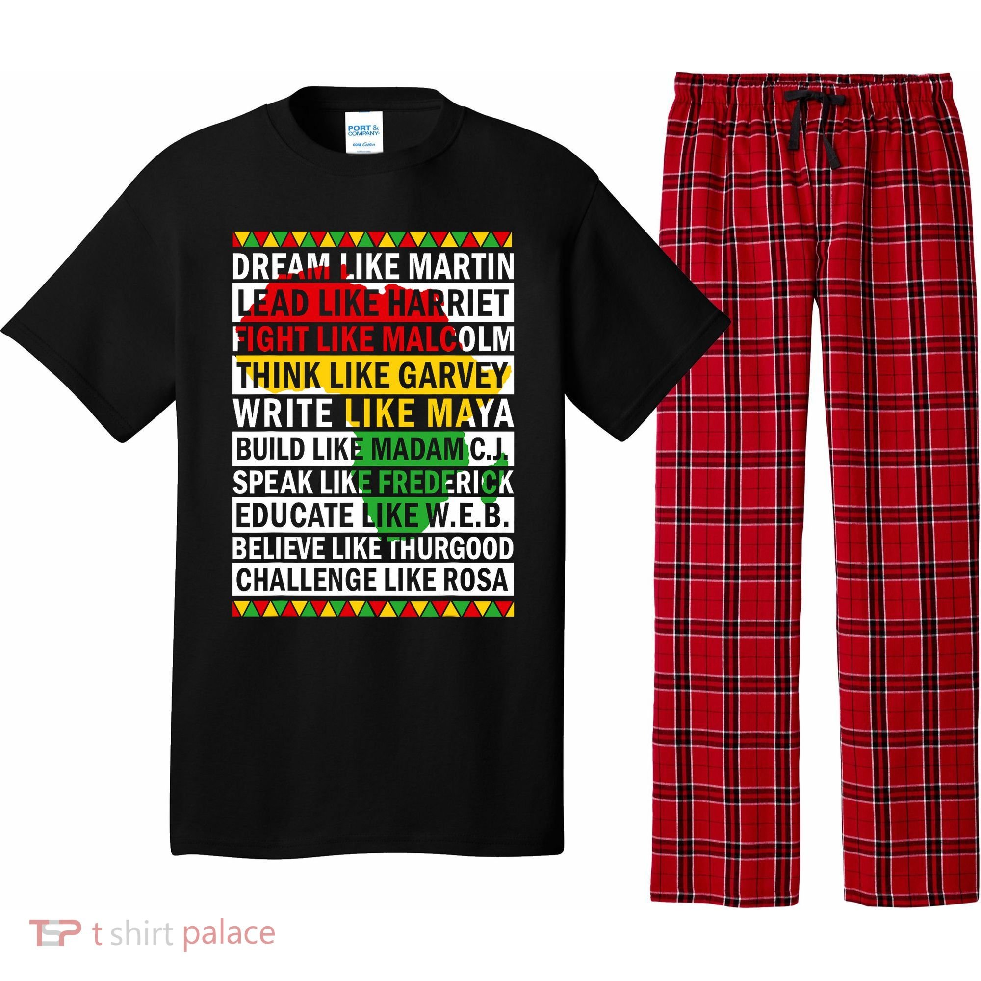 Black History Month Dream Like African Leader Pajama Set