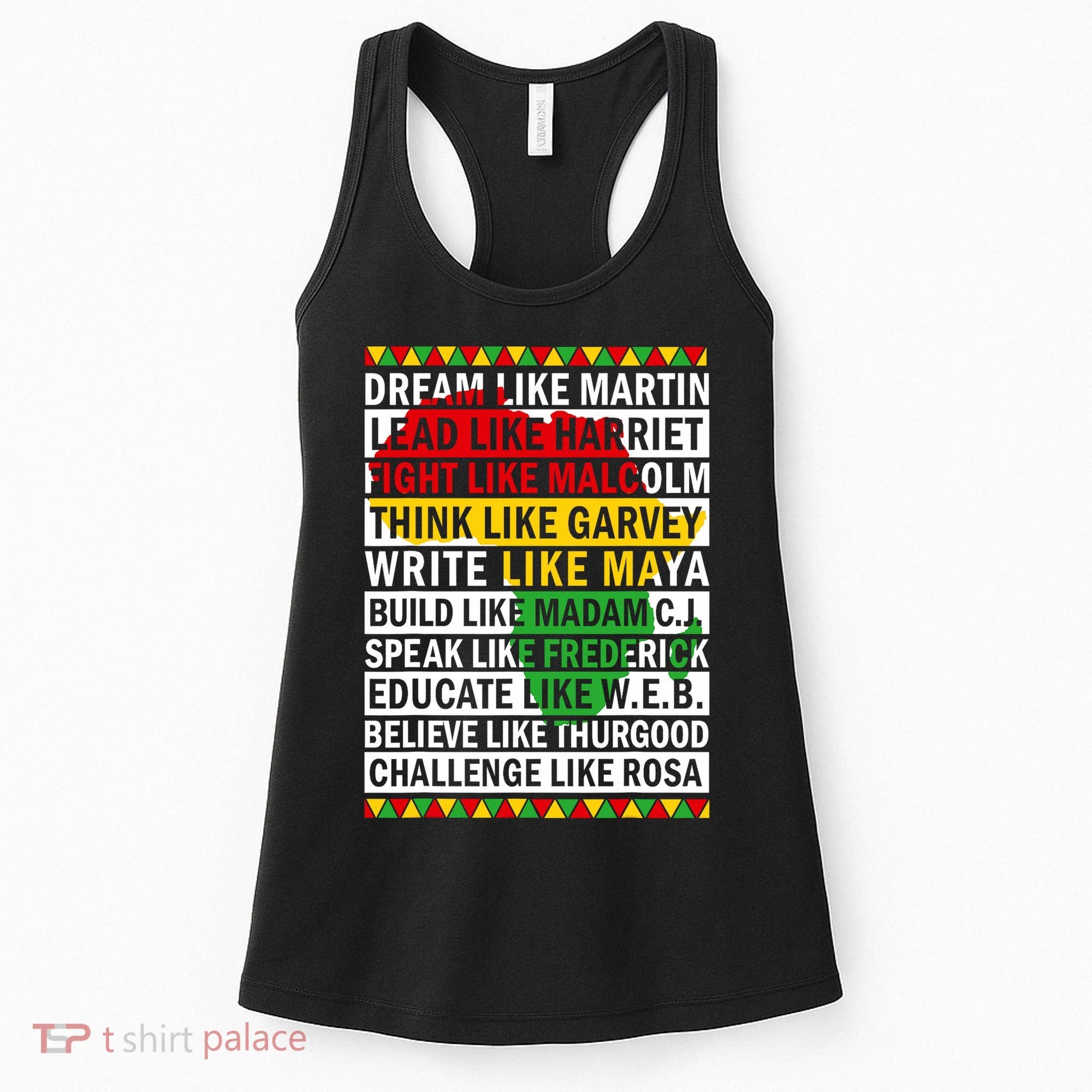 Black History Month Dream Like African Leader Women's Tank Top