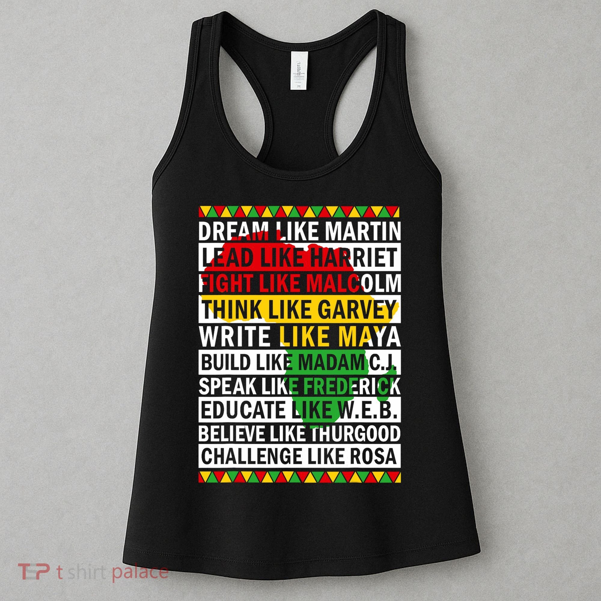 Black History Month Dream Like African Leader Women's Tank Top