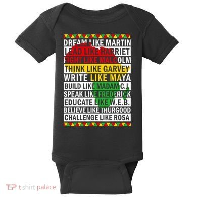 Black History Month Dream Like African Leader Baby Bodysuit