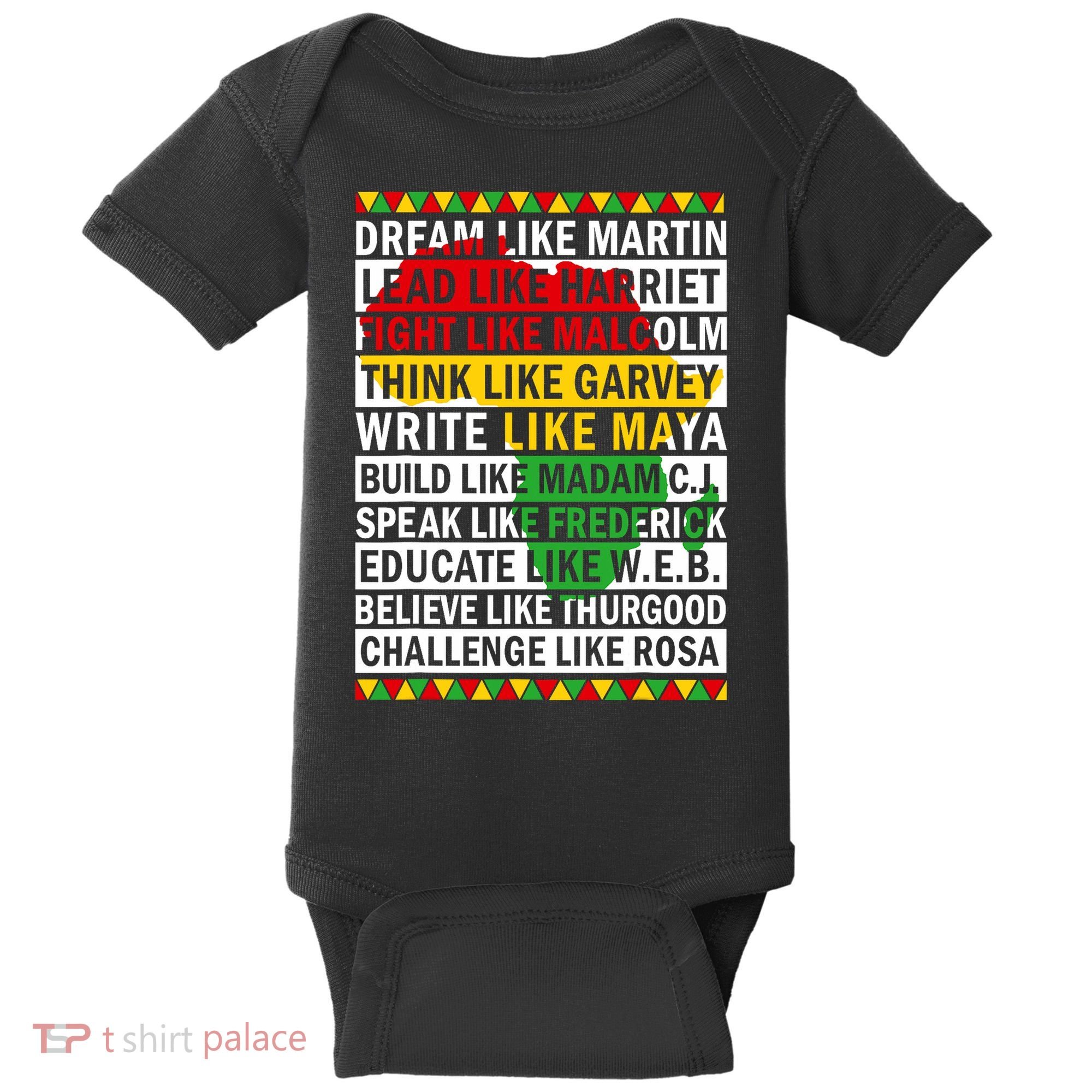 Black History Month Dream Like African Leader Baby Bodysuit