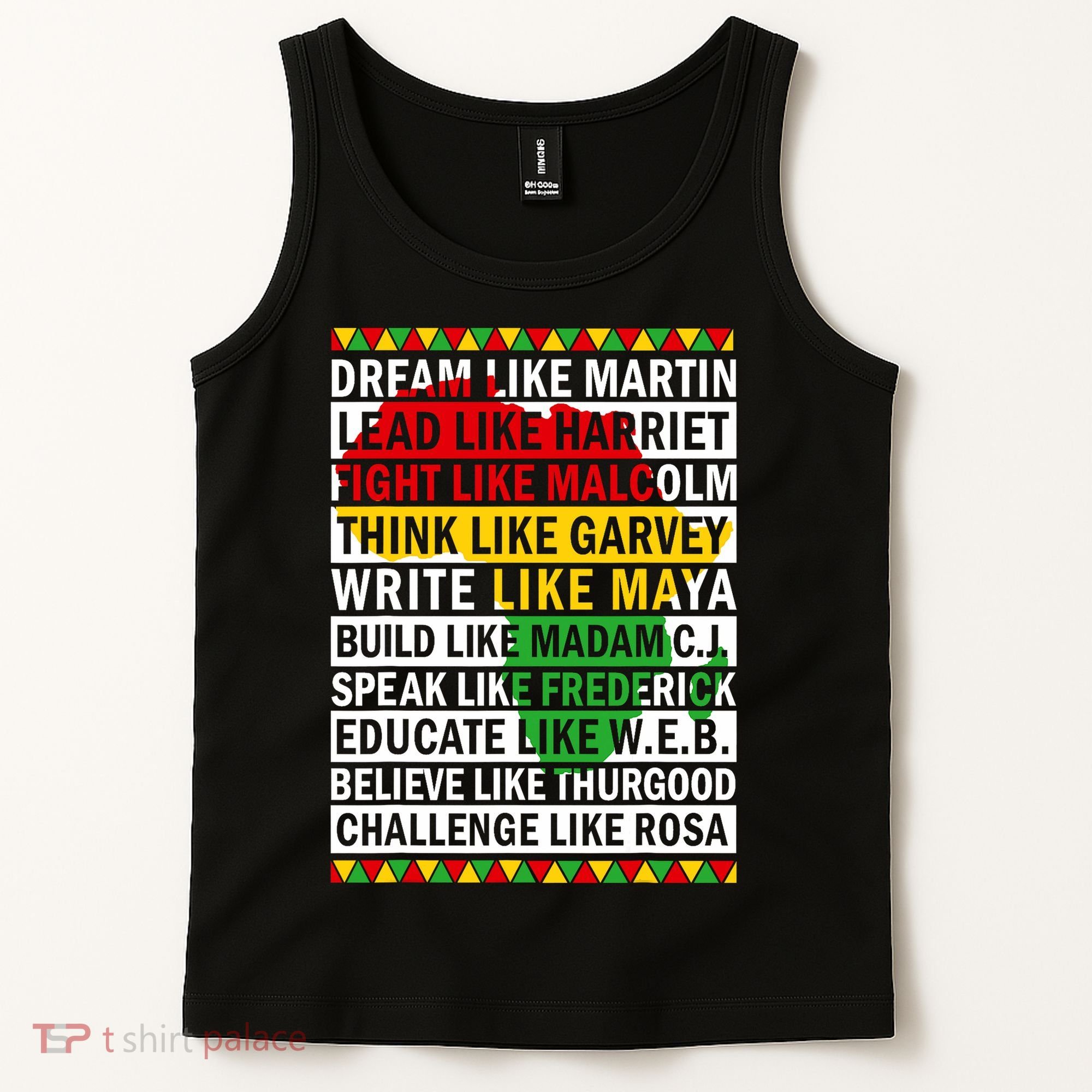 Black History Month Dream Like African Leader Tank Top