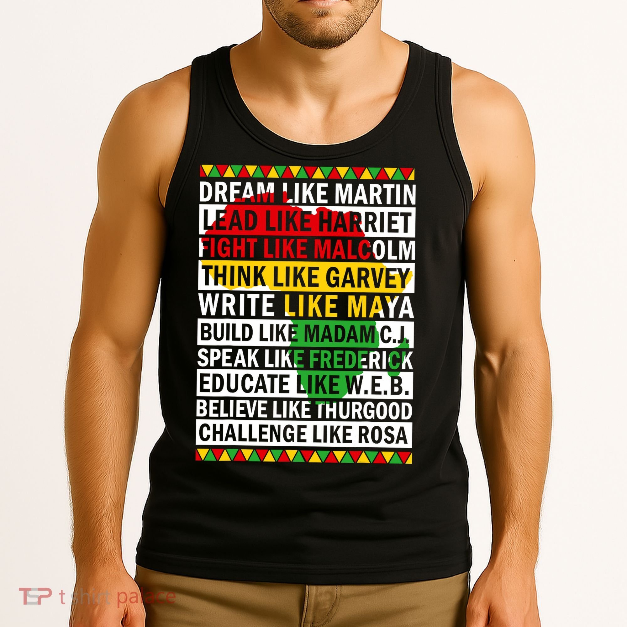 Black History Month Dream Like African Leader Tank Top
