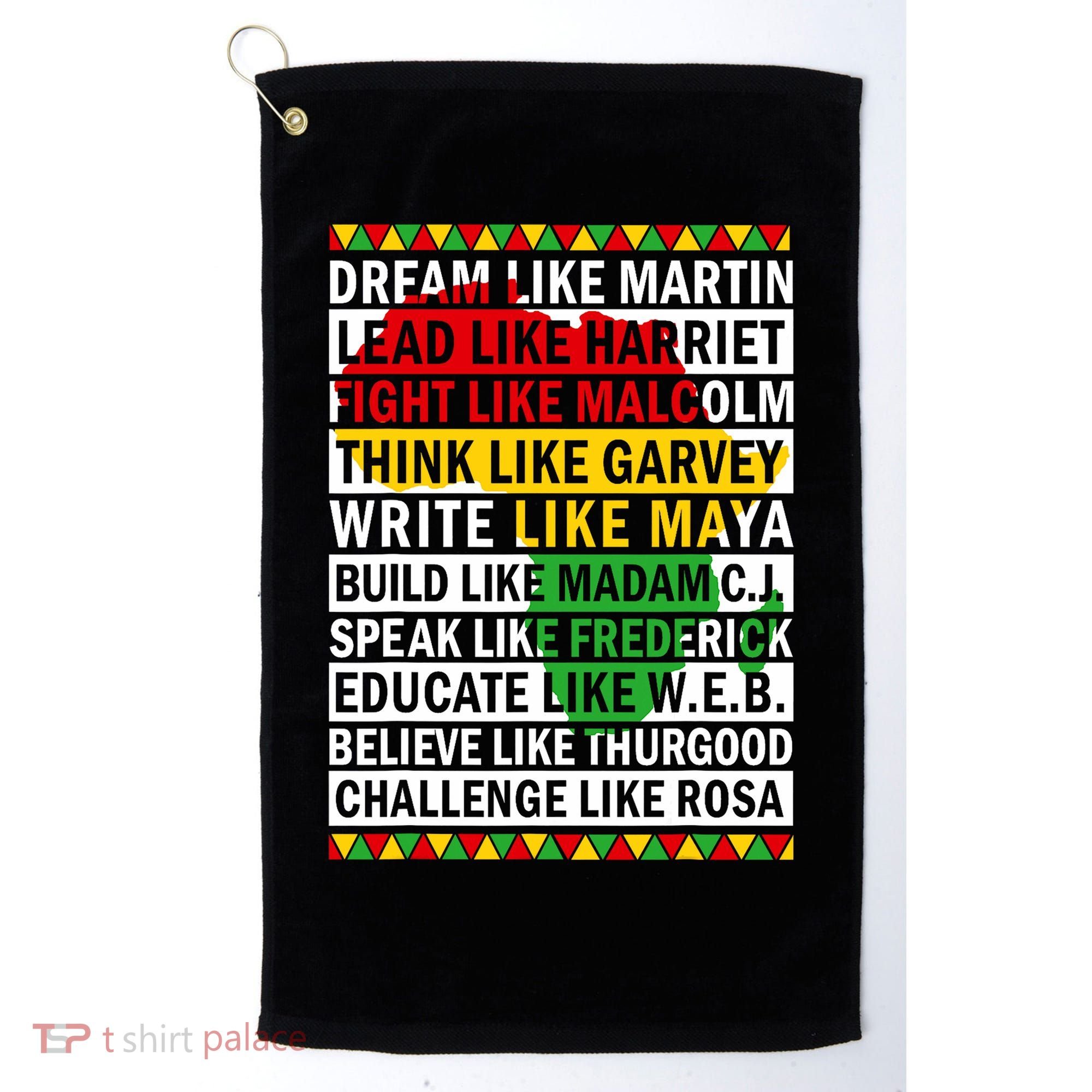 Black History Month Dream Like African Leader Golf Towel