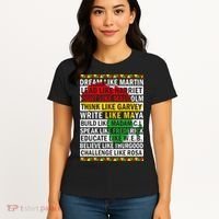 Black History Month Dream Like African Leader Women's T-Shirt thumb 4