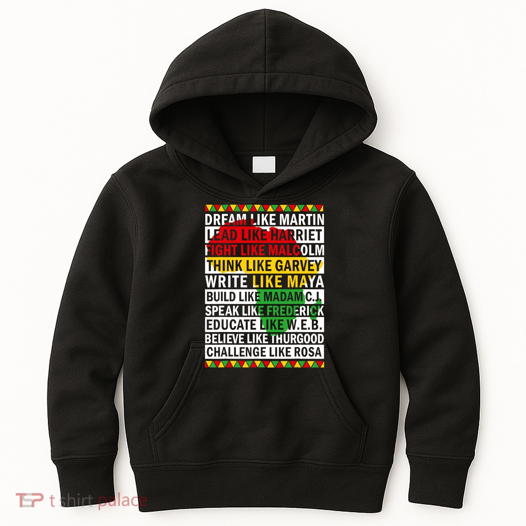 Black History Month Dream Like African Leader Kids Hoodie