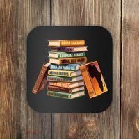 Black History Month Black Leaders Books Coaster thumb 0