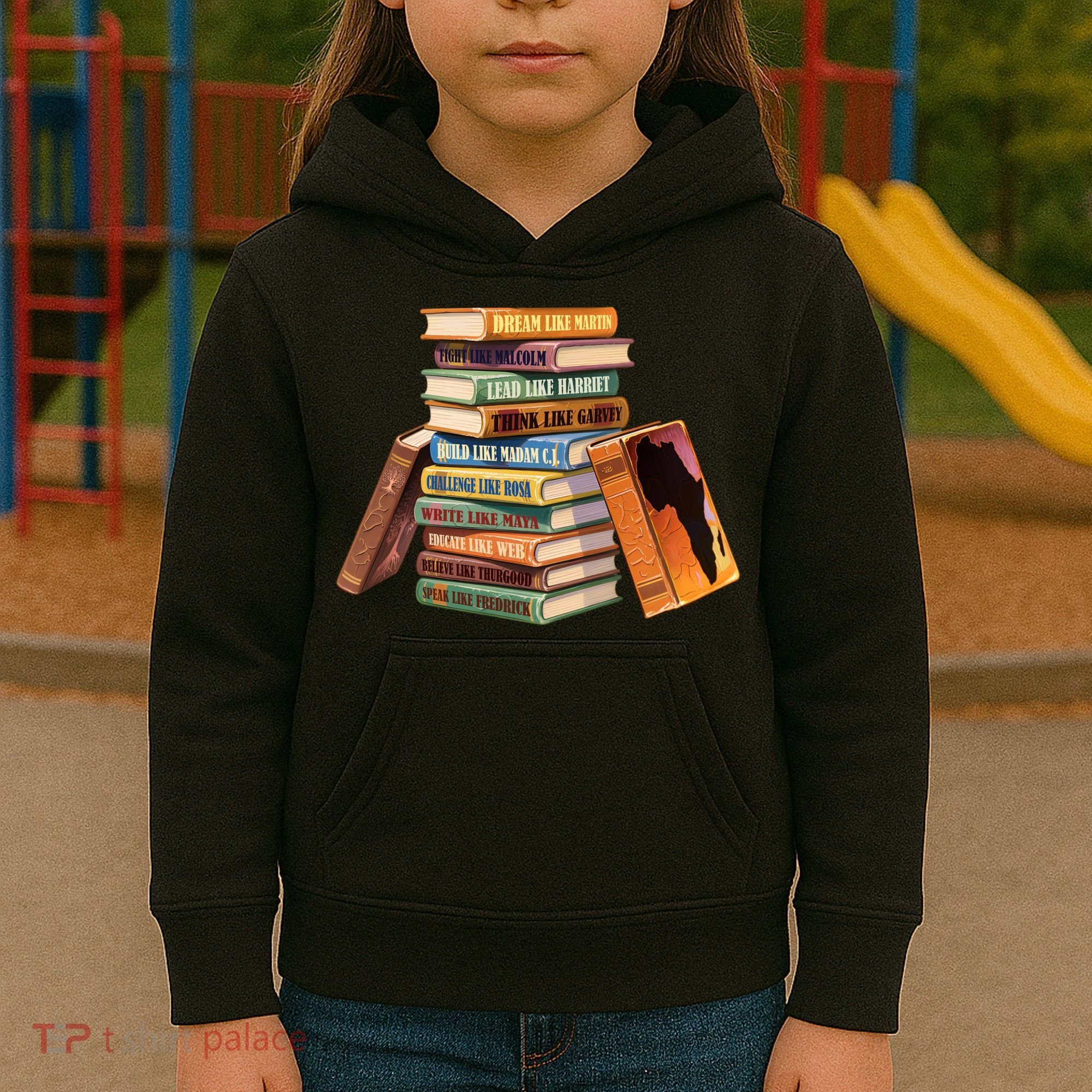 Black History Month Black Leaders Books Kids Hoodie