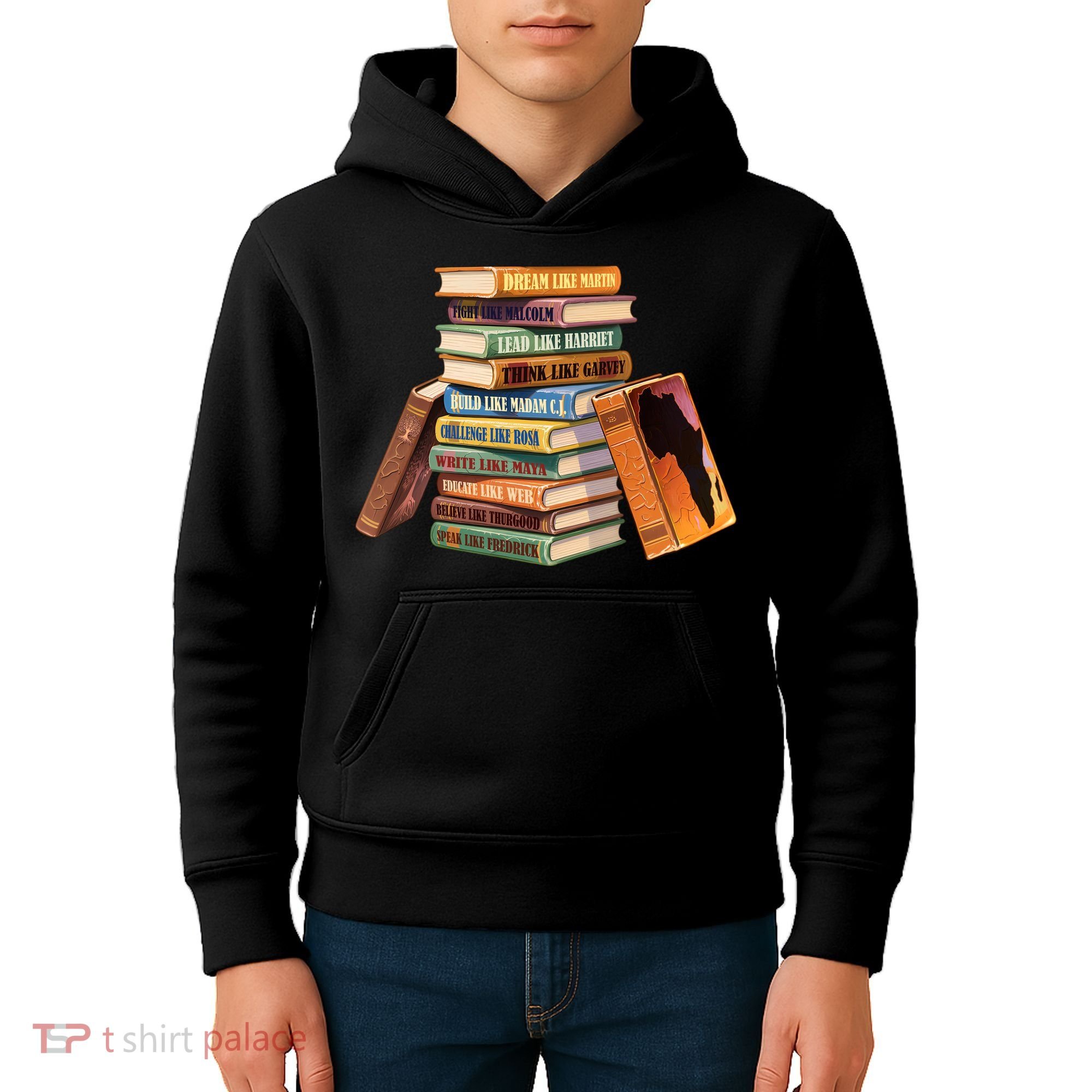 Black History Month Black Leaders Books Kids Hoodie