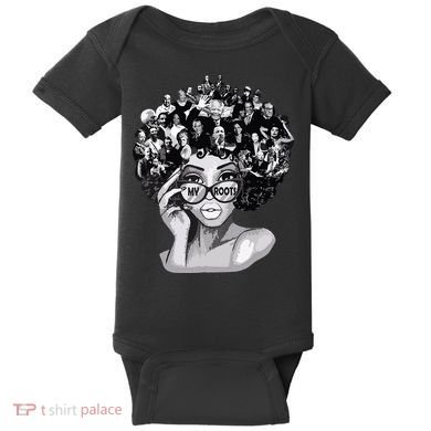 Black History Month Shirts I Love My Roots Back Powerful Blm Baby Bodysuit