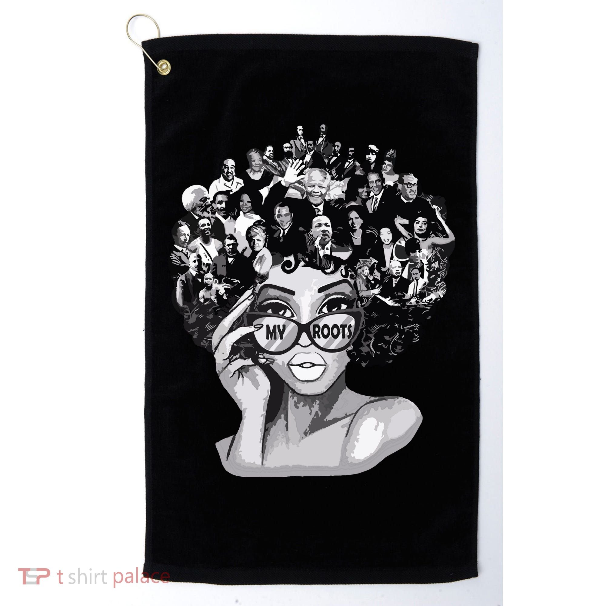 Black History Month Shirts I Love My Roots Back Powerful Blm Golf Towel
