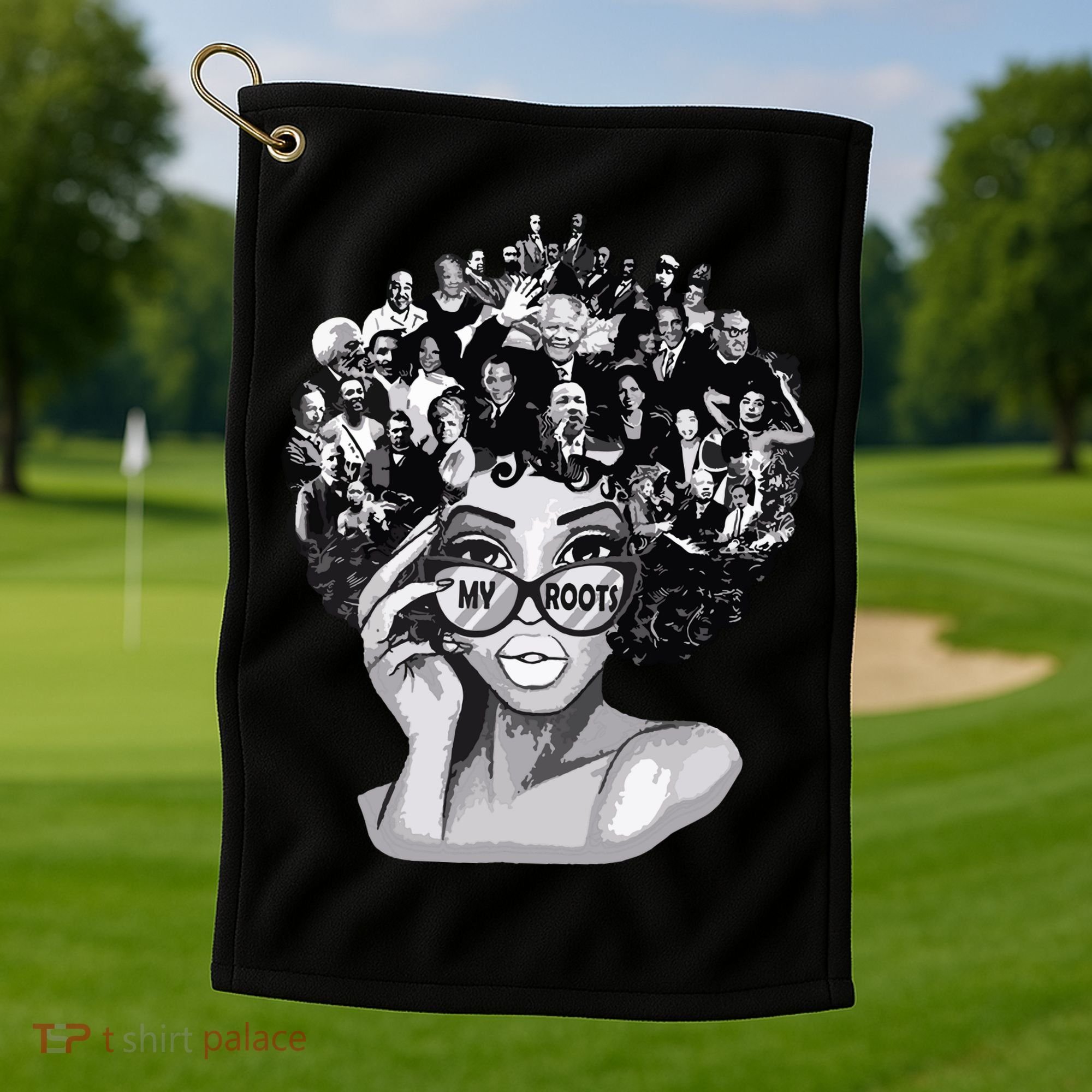 Black History Month Shirts I Love My Roots Back Powerful Blm Golf Towel