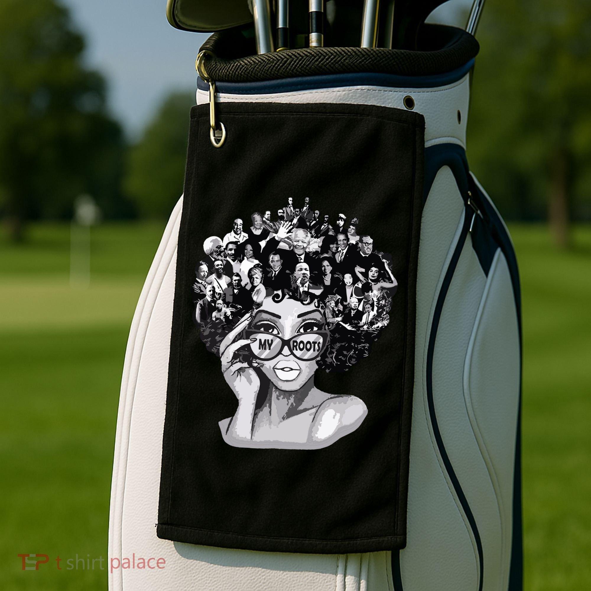 Black History Month Shirts I Love My Roots Back Powerful Blm Golf Towel