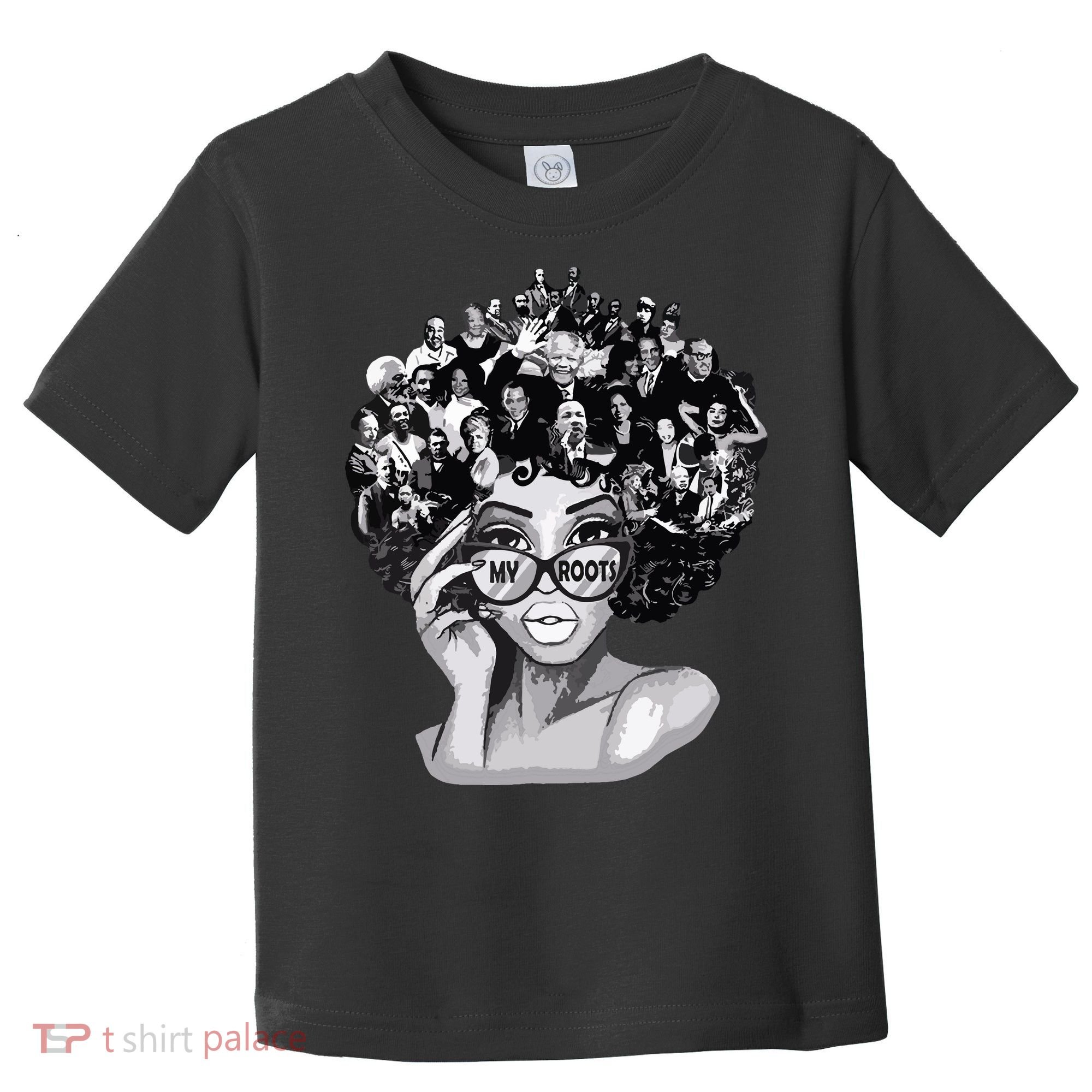 Black History Month Shirts I Love My Roots Back Powerful Blm Toddler T-Shirt