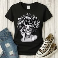 Black History Month Shirts I Love My Roots Back Powerful Blm Women's T-Shirt thumb 3
