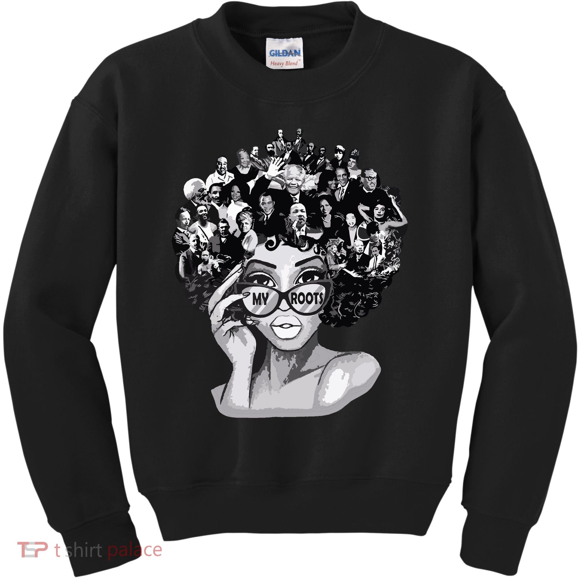 Black History Month Shirts I Love My Roots Back Powerful Blm Kids Sweatshirt