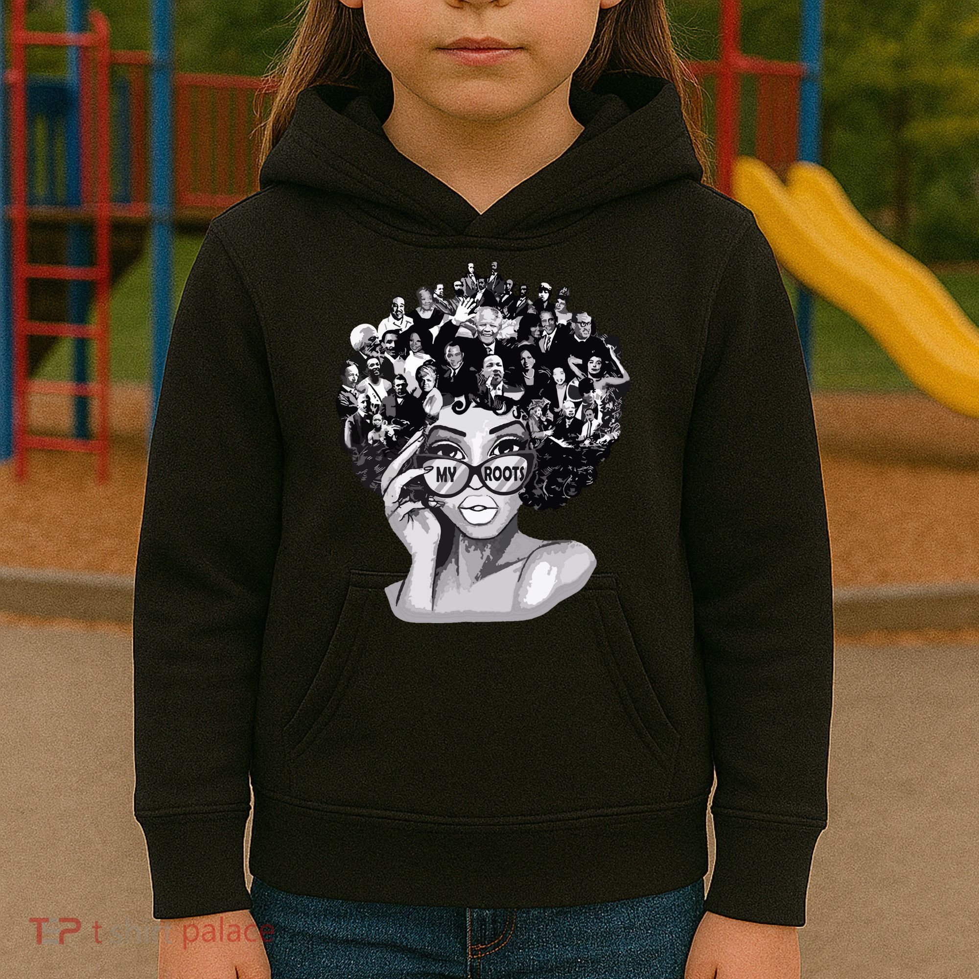 Black History Month Shirts I Love My Roots Back Powerful Blm Kids Hoodie