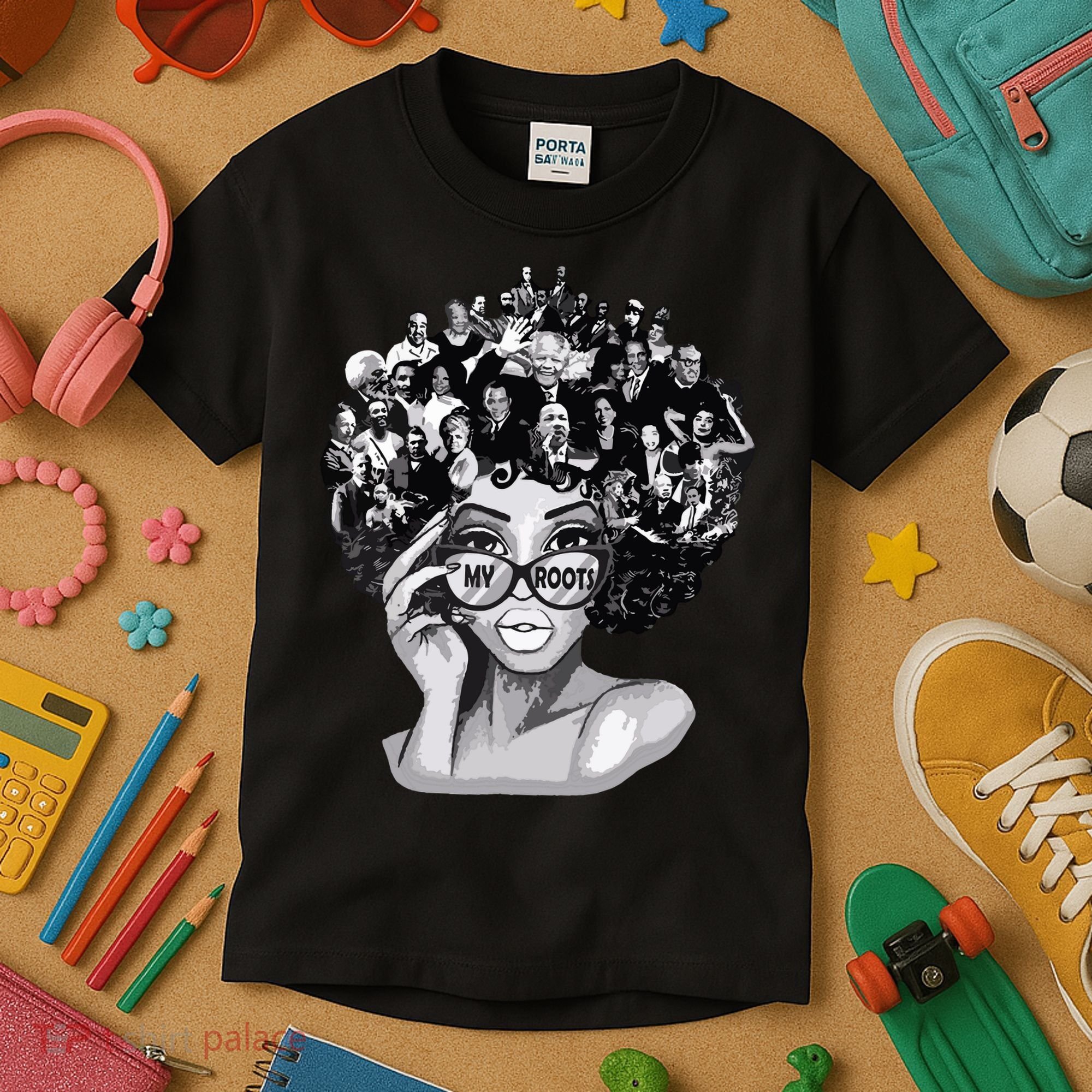 Black History Month Shirts I Love My Roots Back Powerful Blm Kids T-Shirt