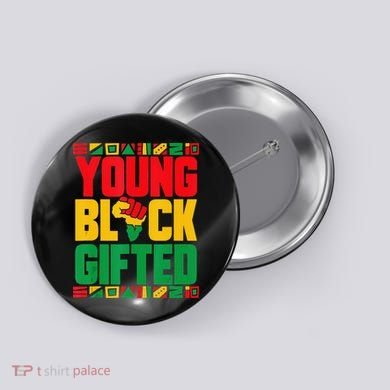 Black History Month Black Gifted Button