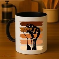 Black History Month Fist Coffee Mug thumb 4