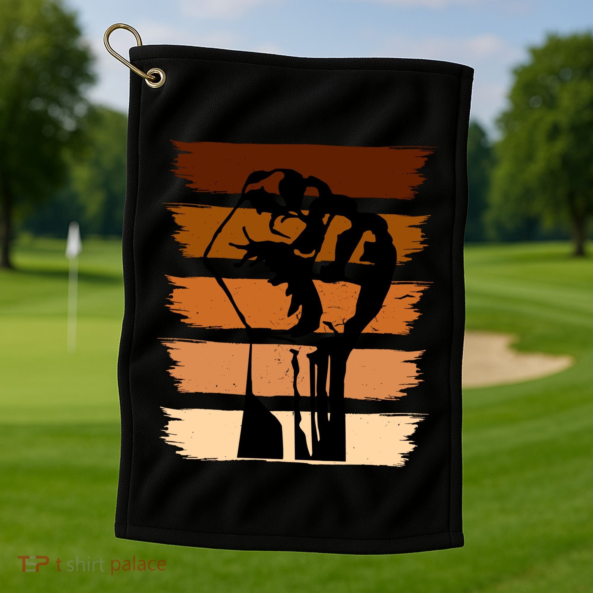 Black History Month Fist Golf Towel