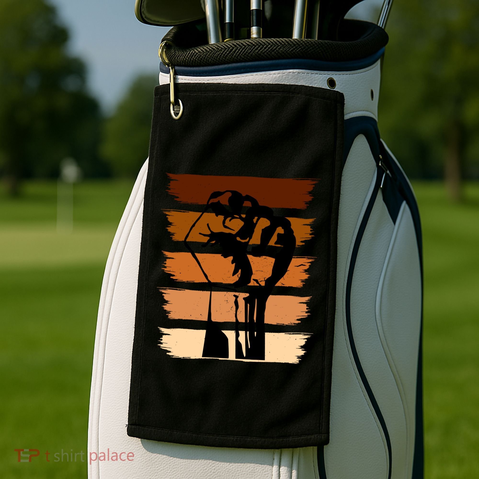 Black History Month Fist Golf Towel