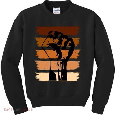 Black History Month Fist Kids Sweatshirt