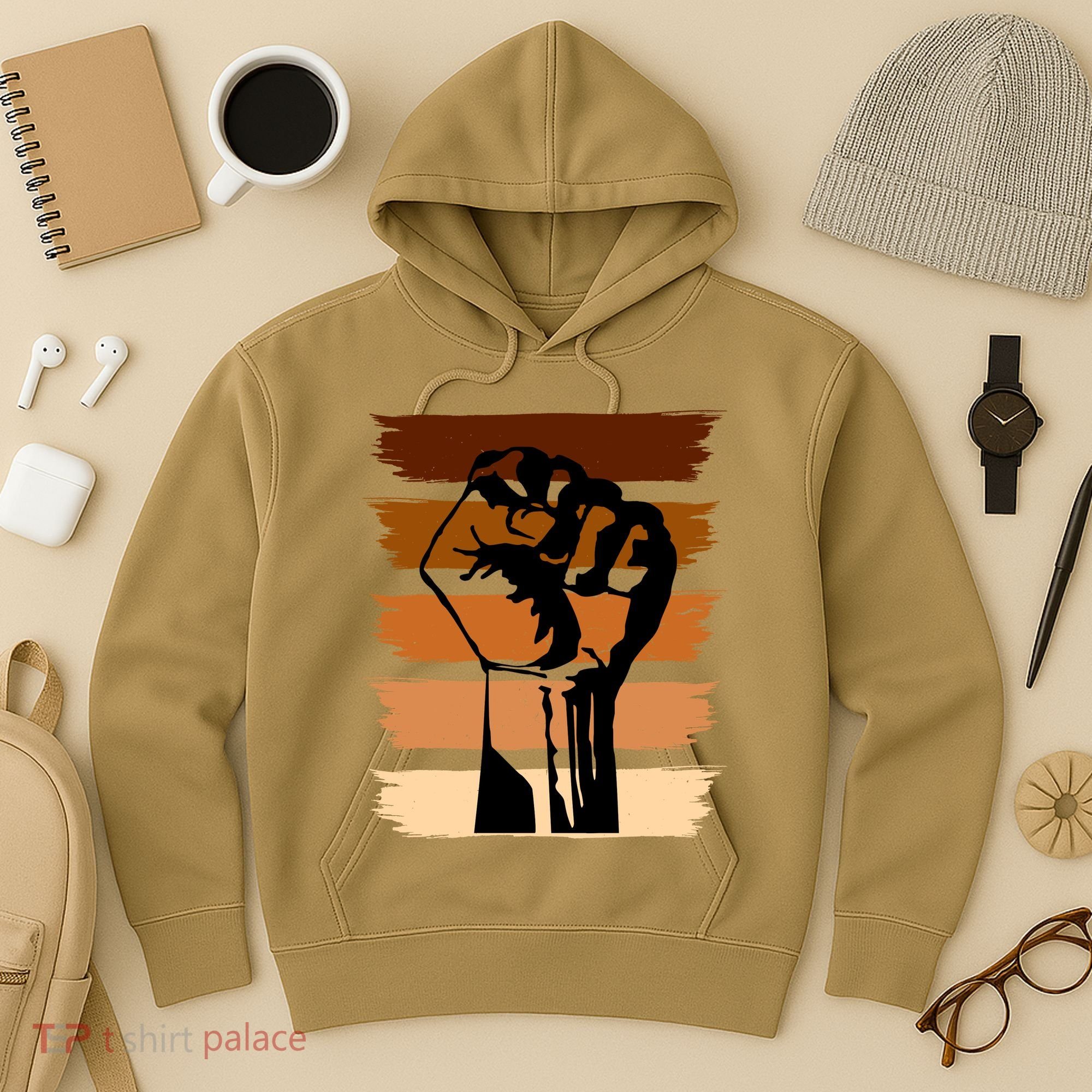 Black History Month Fist Hoodie