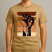 Black History Month Fist T-Shirt thumb 3