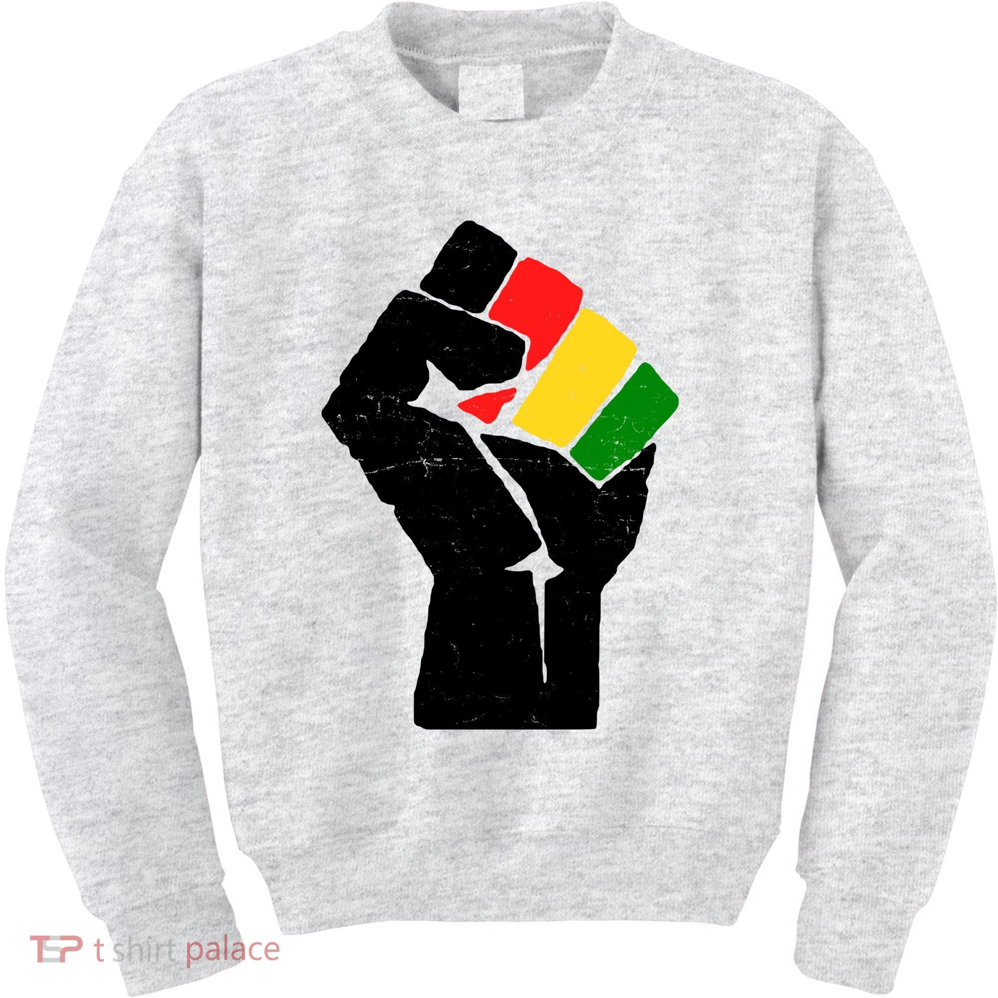 Black History Month Fist African Pride Kids Sweatshirt