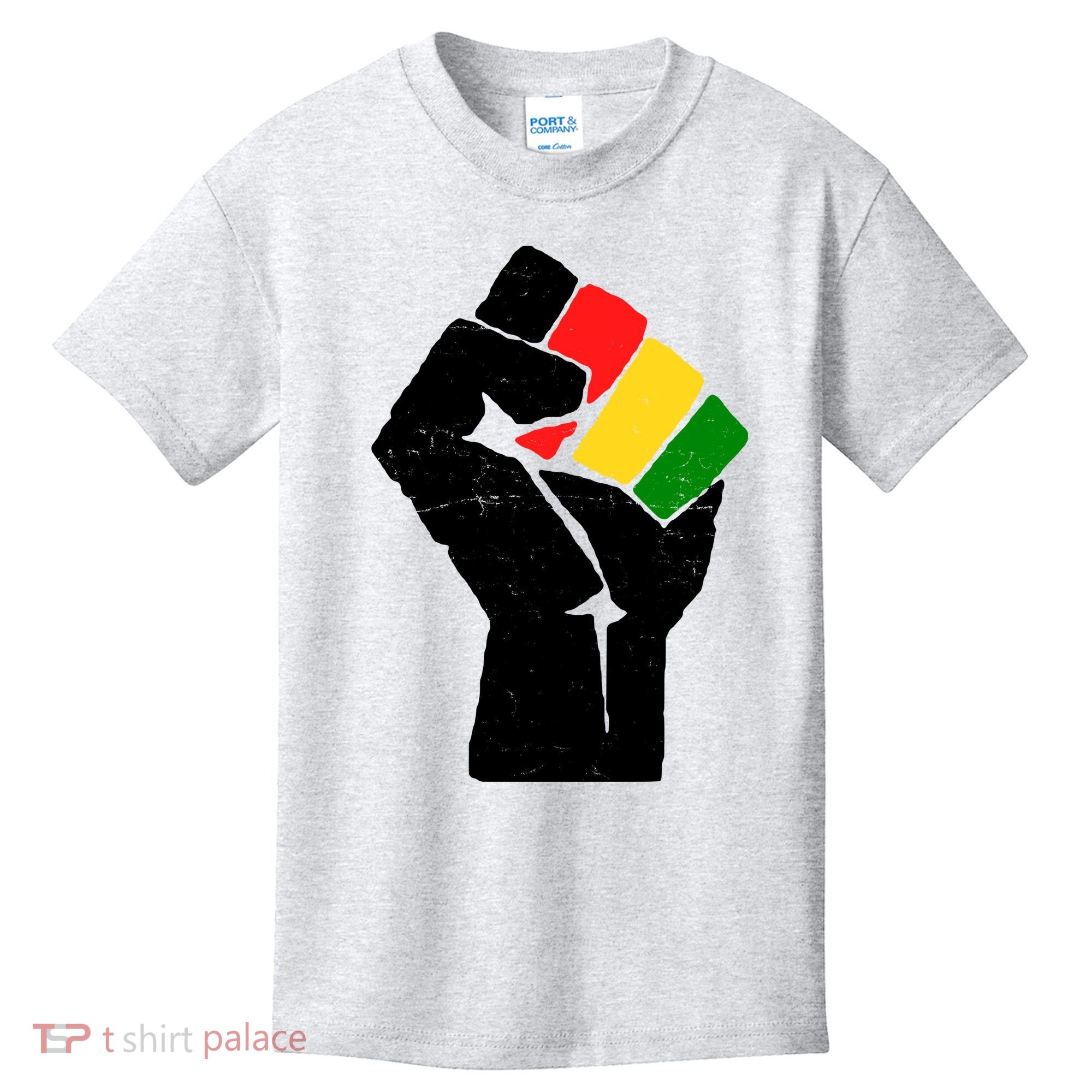 Black History Month Fist African Pride Kids T-Shirt