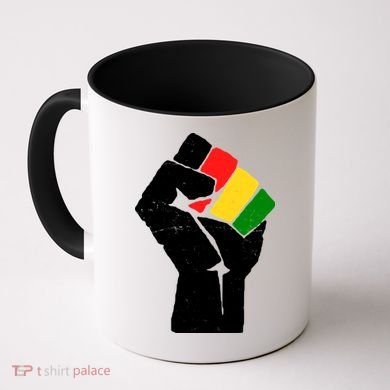 Black History Month Fist African Pride Coffee Mug
