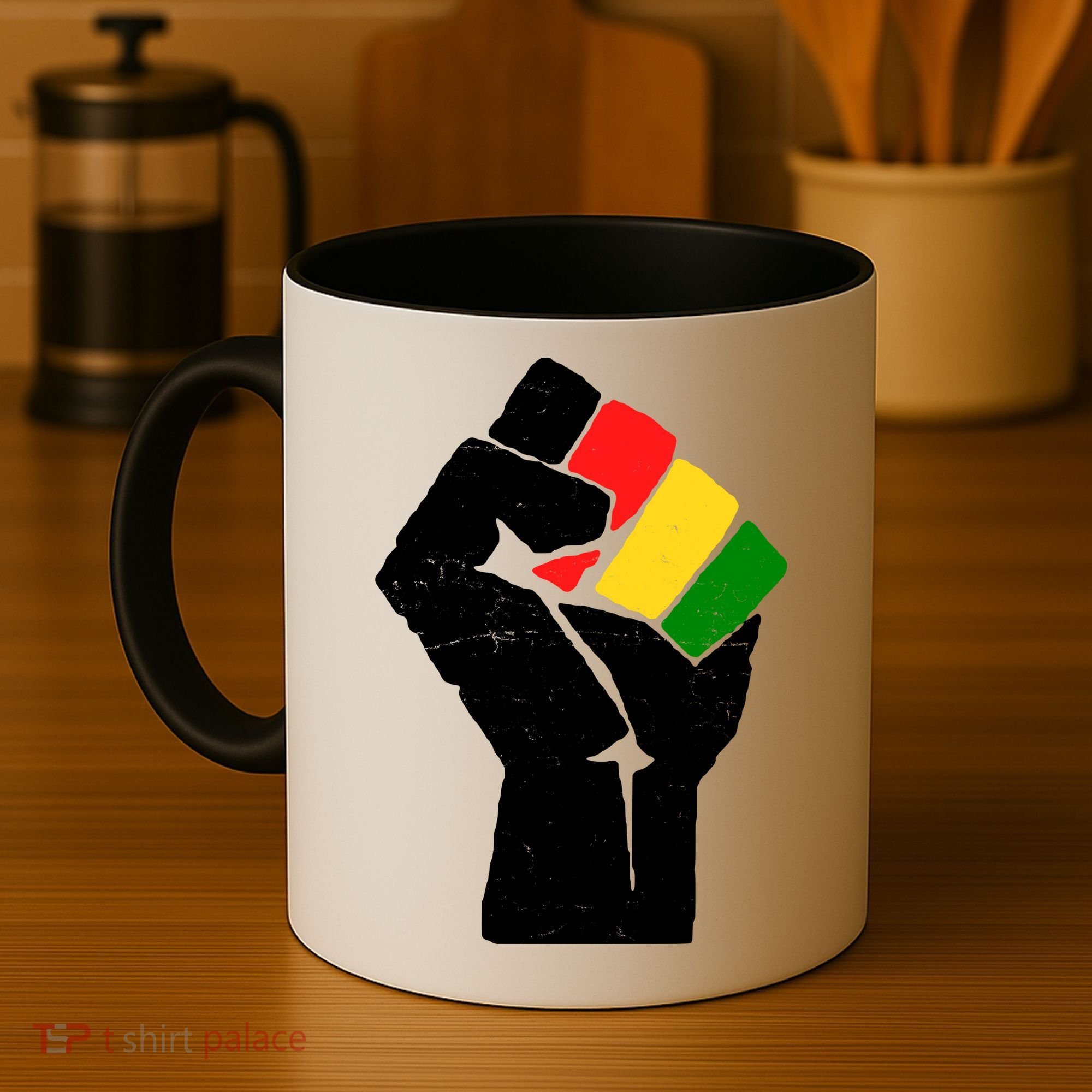 Black History Month Fist African Pride Coffee Mug