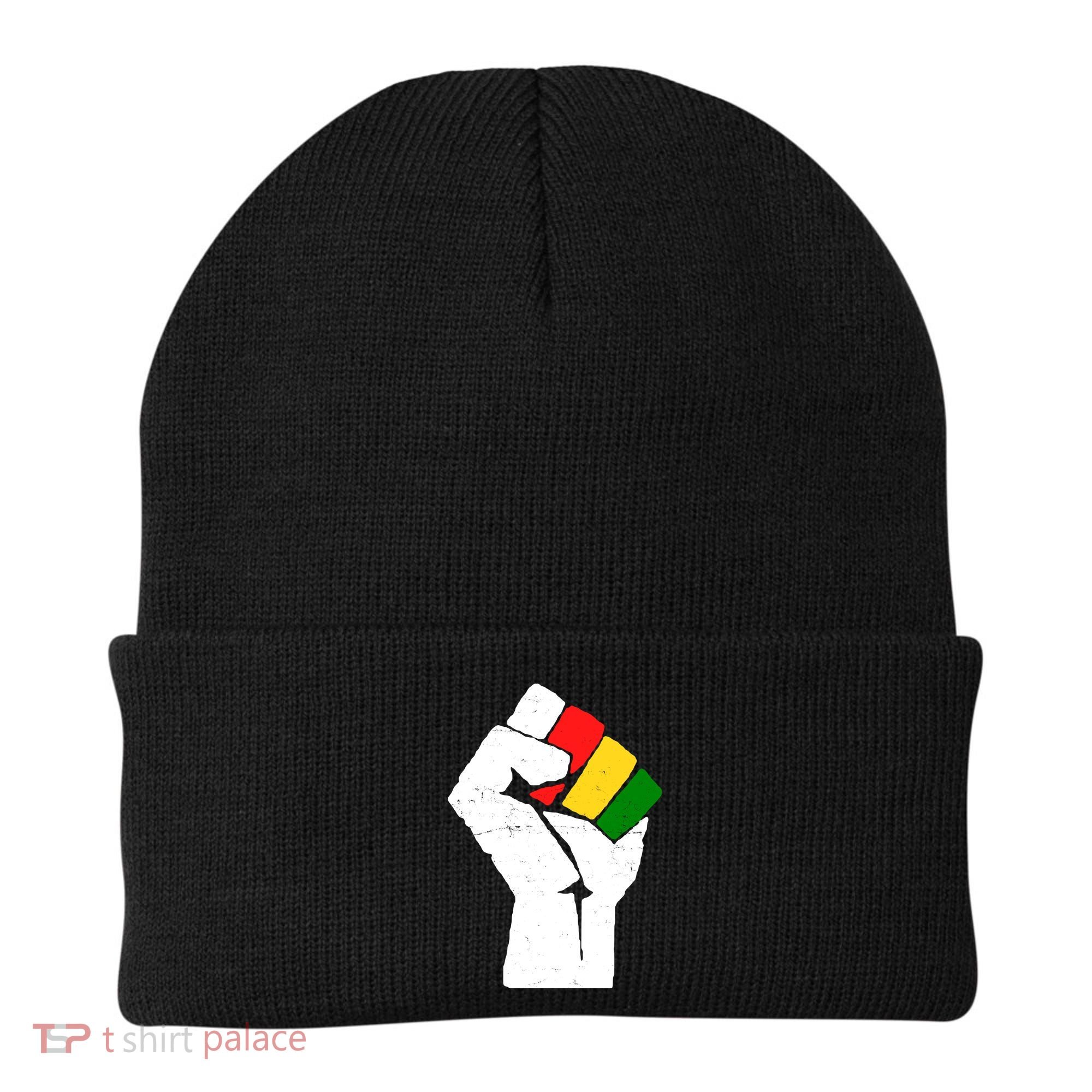 Black History Month Fist African Pride Beanie