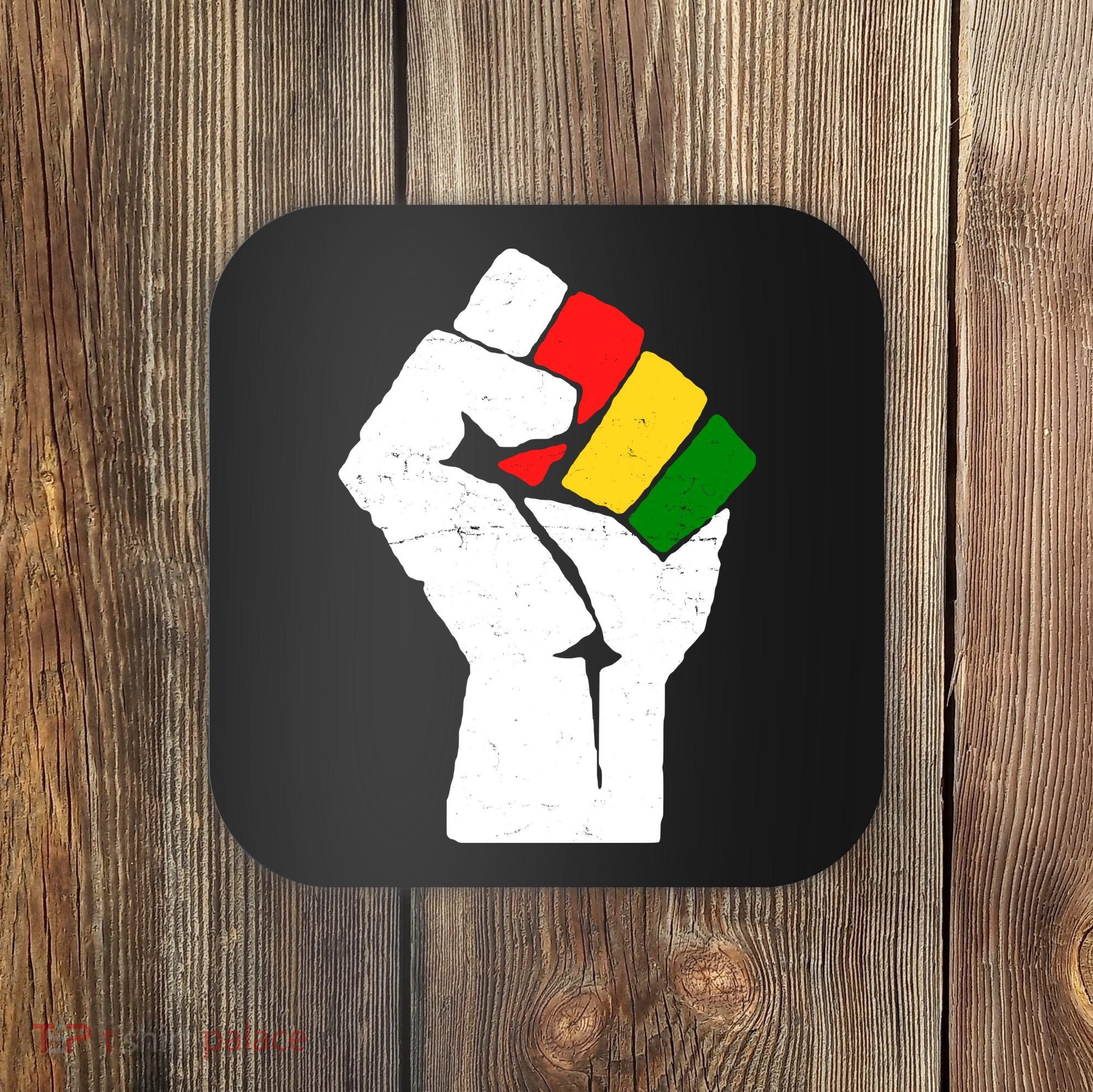 Black History Month Fist African Pride Coaster