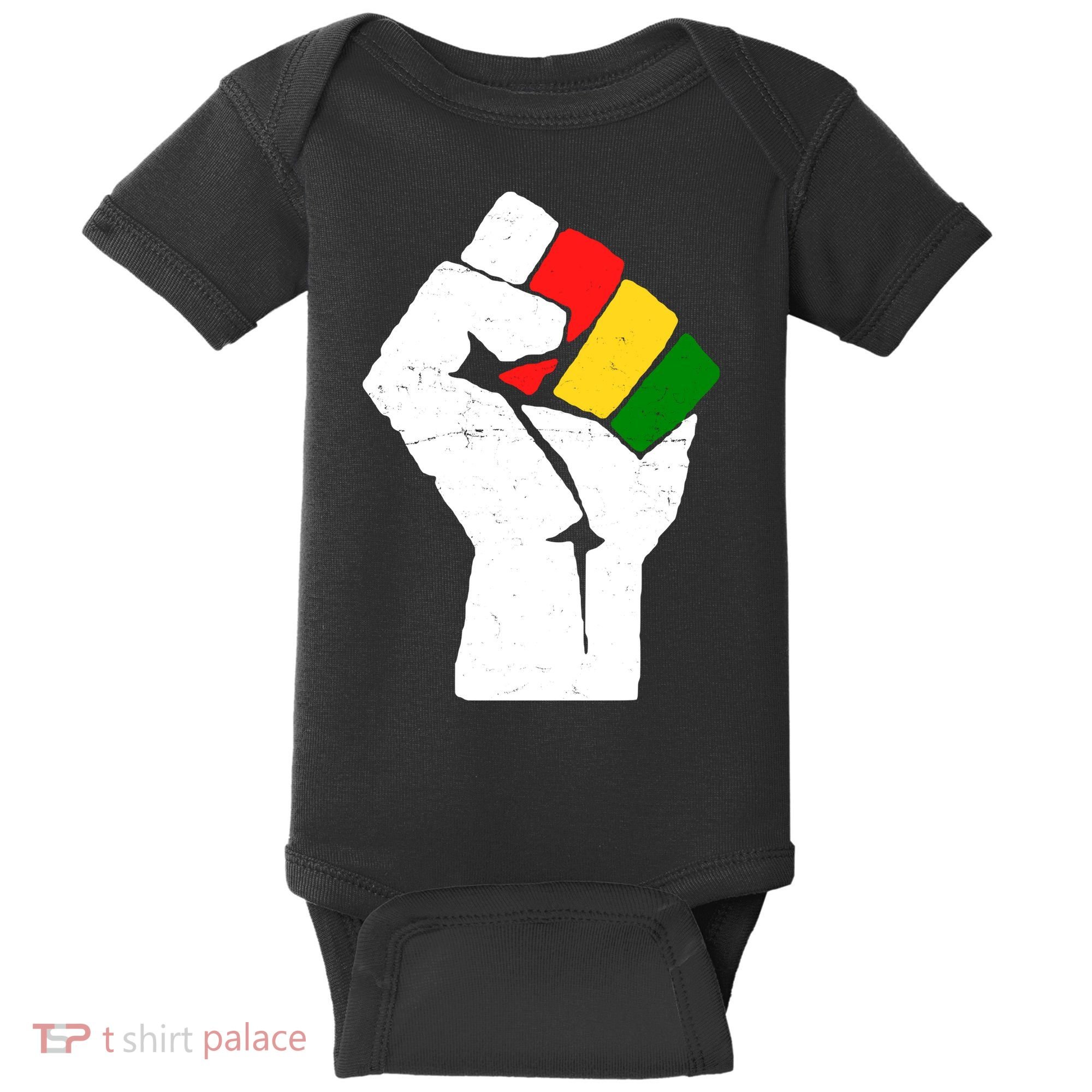 Black History Month Fist African Pride Baby Bodysuit