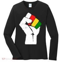 Black History Month Fist African Pride Women's Long Sleeve Shirt thumb 0