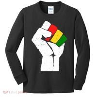 Black History Month Fist African Pride Kids Long Sleeve Shirt thumb 0