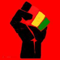 Black History Month Fist African Pride Santa Hat thumb 1